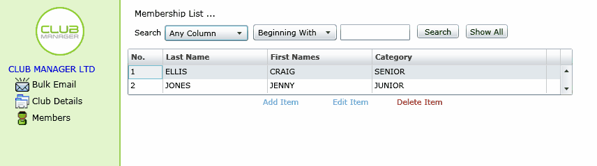 member list